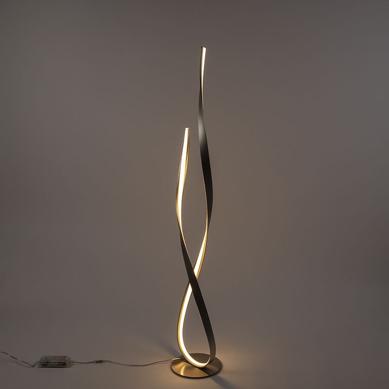 Moderne vloerlamp staal incl. LED en dimmer - Belinda