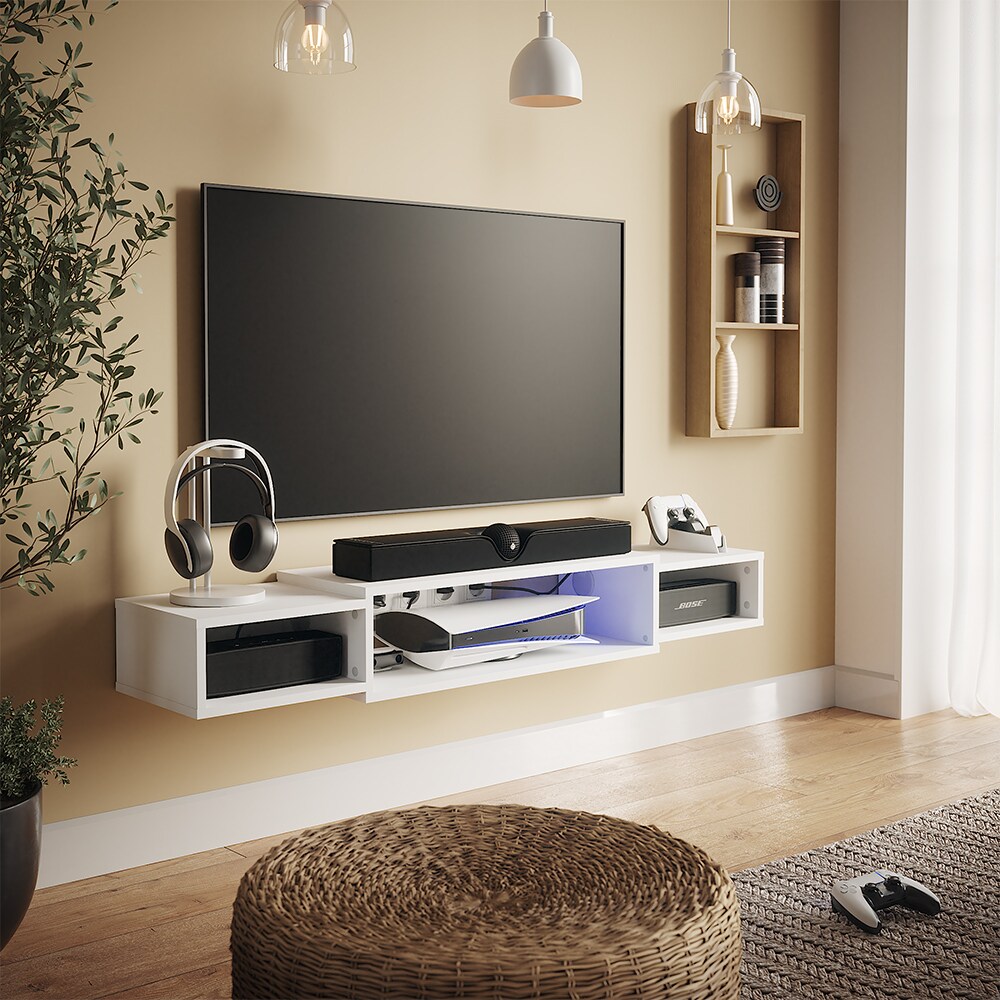 Vicco CD-Regal Nordic Weiß 140 x 20 cm offenes Regal