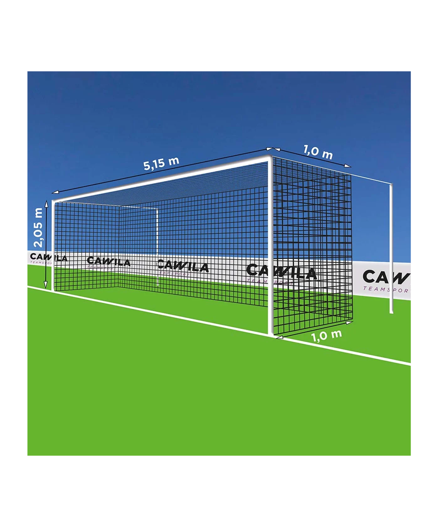 Cawila Tornetz 5,15x2,05m | Tiefe 1,0x1,0m | Maschenweite 12cm | Stärke 4mm | schwarz