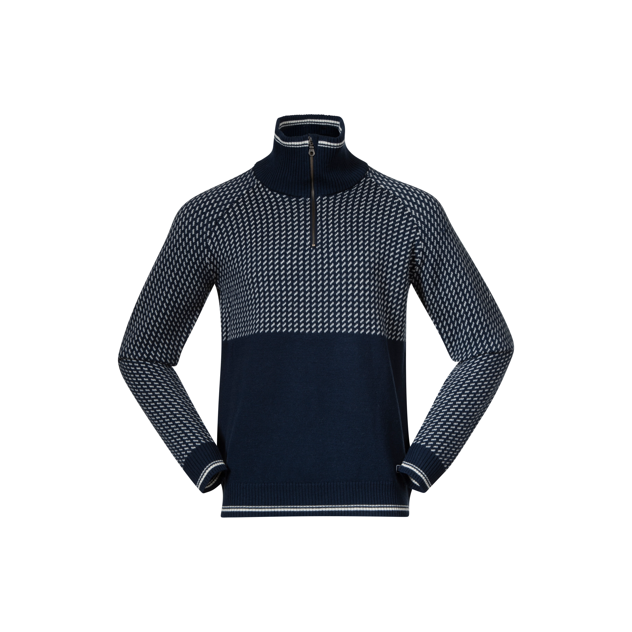 Alvdal Wool Half Zip Navy / Vanilla White