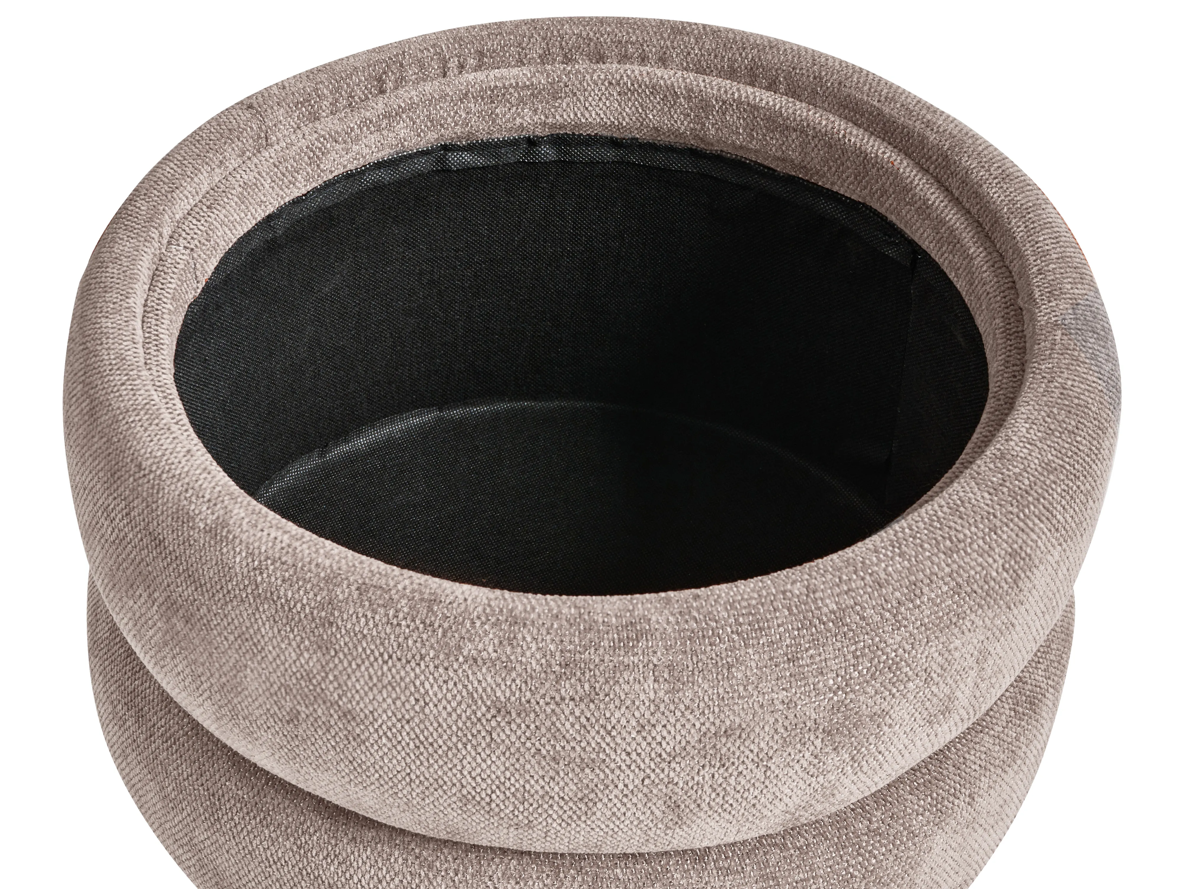 Poef met opbergruimte HAWLEY Chenille Taupe
