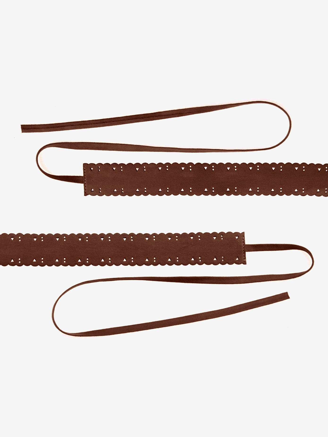 Ceinture en synthétique velours avec découpes discrètes