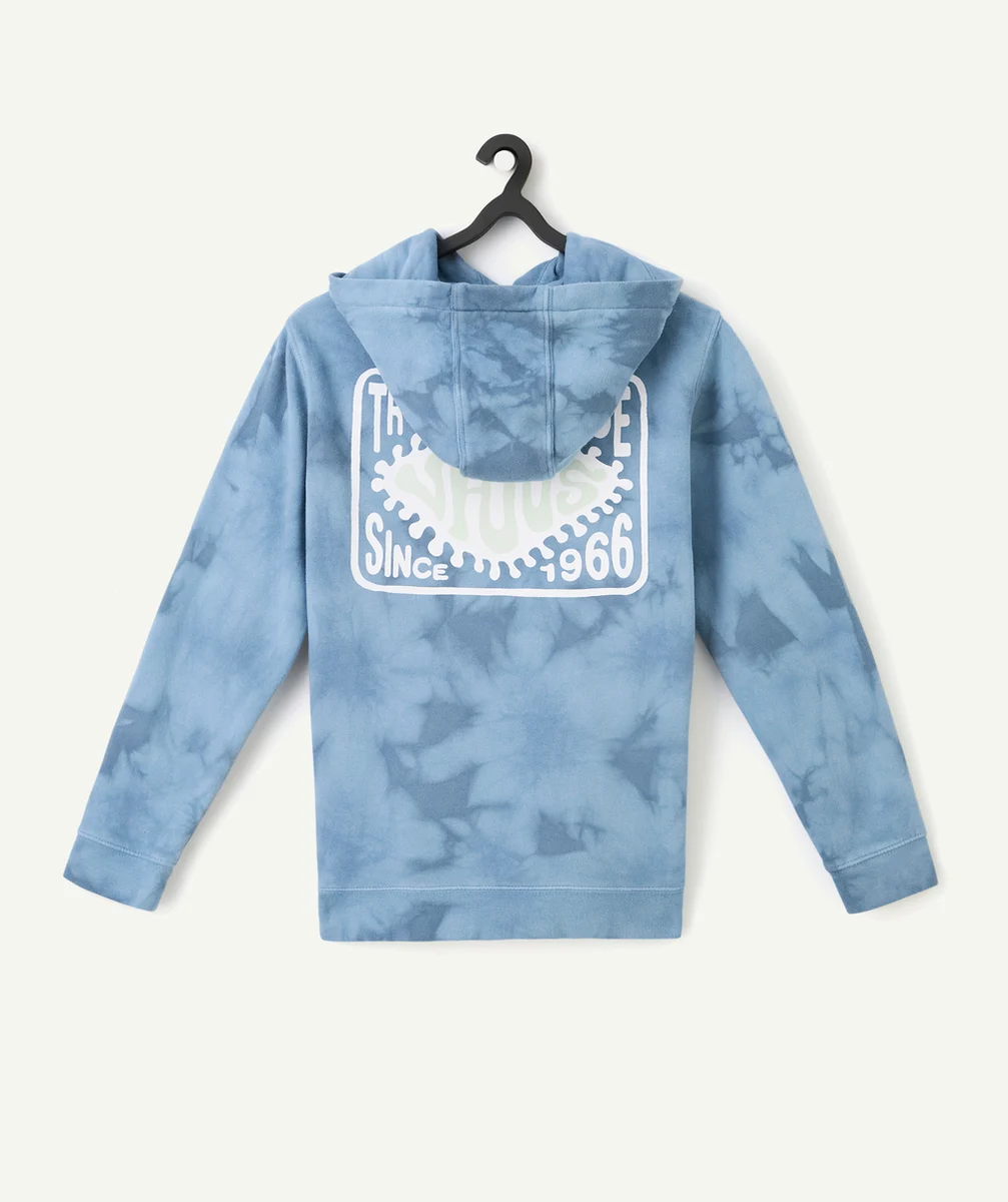 VANSSWEAT À CAPUCHE GARÇON BLEU SHAPER AVEC LOGO