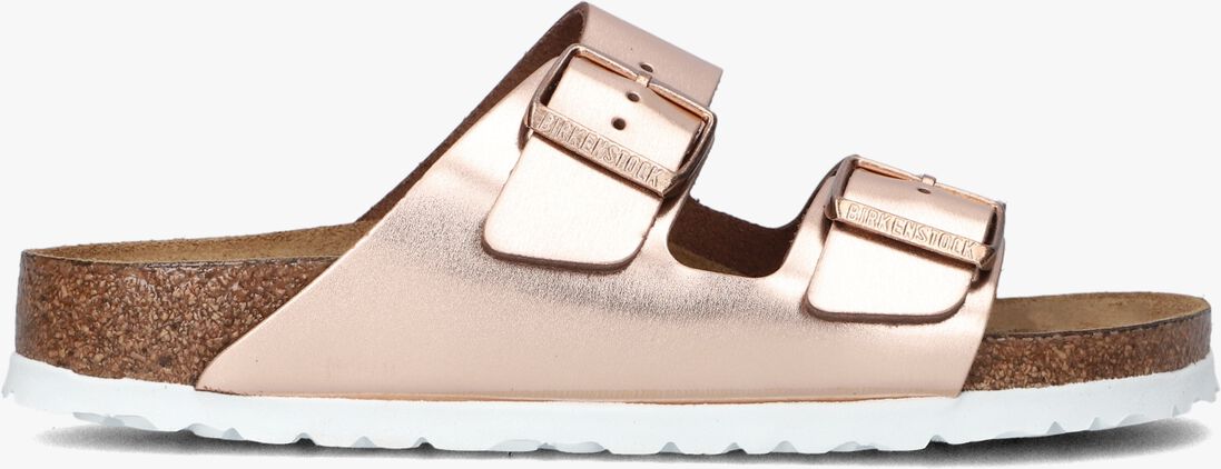 bronzen birkenstock slippers arizona met shine