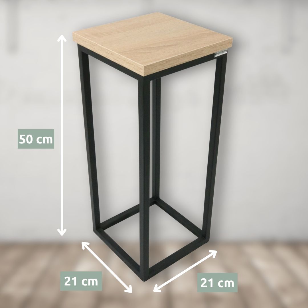 holz4home® Blumenständer | Dekoständer Sonoma Eiche | 50 cm