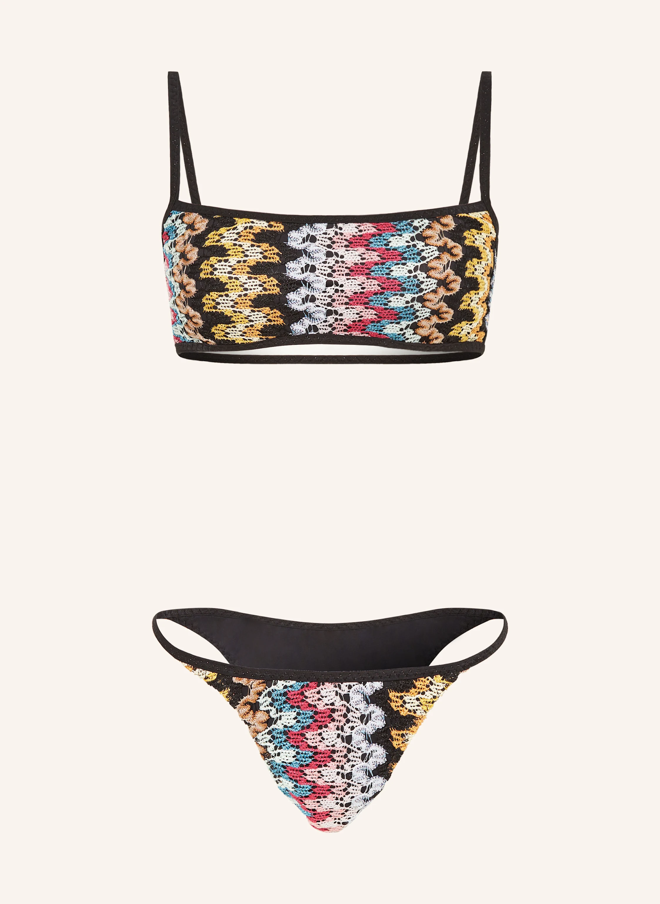 MISSONI Bustier-Bikini mit Glitzergarn