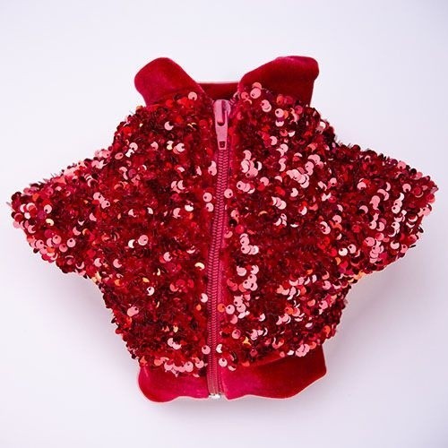 Jaqueta bomber Valentina para cães, vermelha