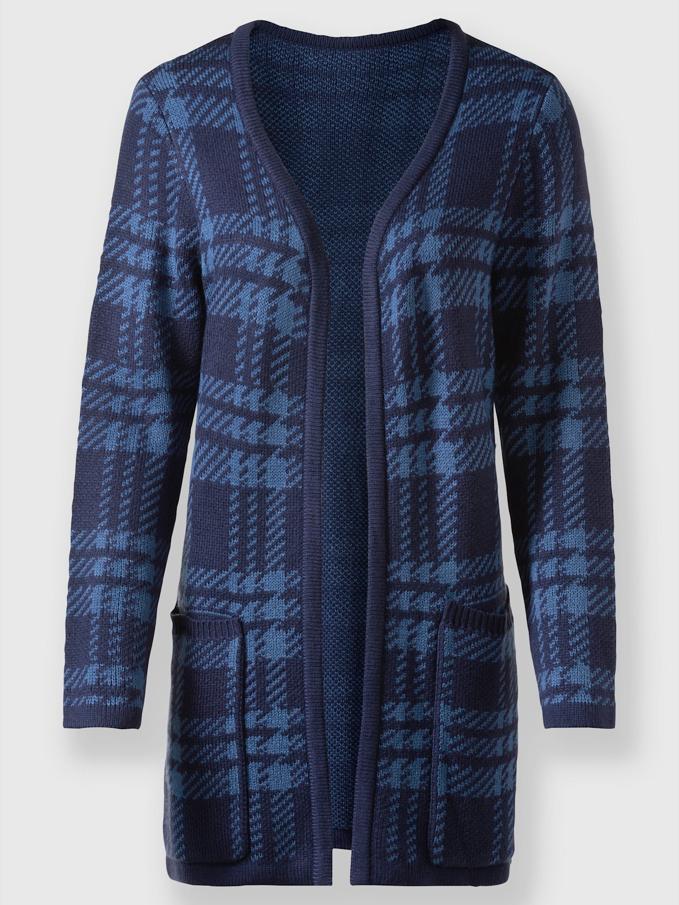 Manteau en tricot motif jacquard