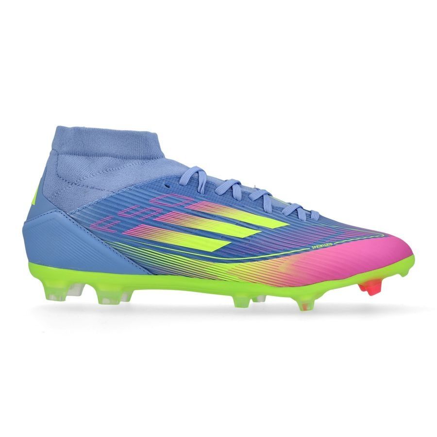 adidas F50 League Mid FG/AG Celestial Victory - Blue Fusion/Lucid Lemon/Lucid Pink Femme