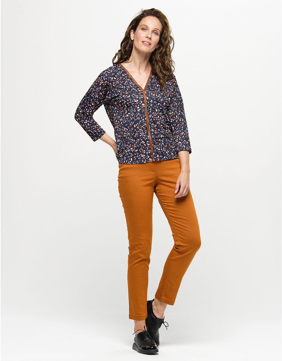 T-shirt bleu imprimé