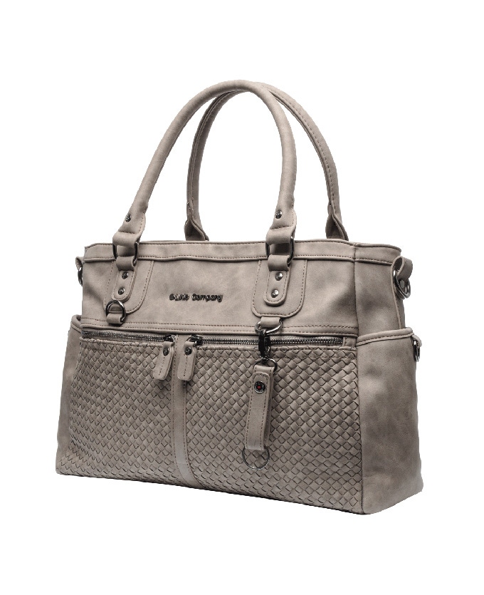 Little Company luiertas Monaco Braided Taupe - luiertassen - Prénatal