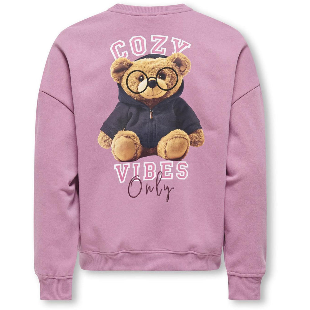 Køb kids ONLY Mauve Orchid Cozy Kogbila L/S Ovz Bjørn O-Neck Swt Noos