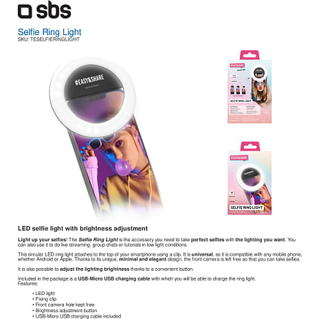 SBS-selfi ring lys
