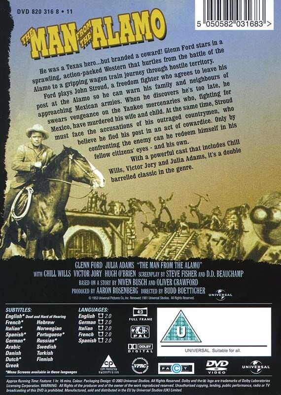 The Man From The Alamo - 1953 - DVD