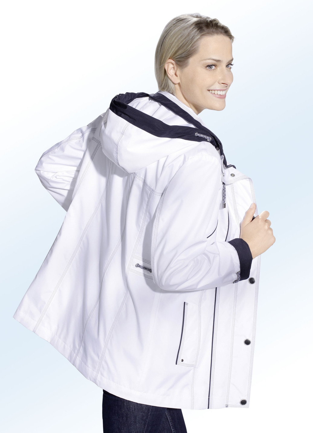 Funktionsjacke mit kontrastfarbenen Akzenten