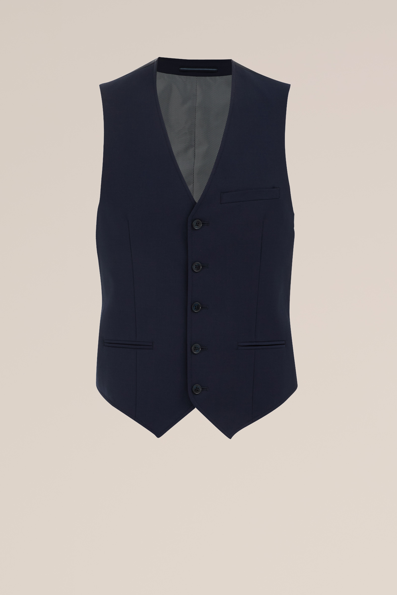 premium wolmix gilet WE Fashion Donkerblauw