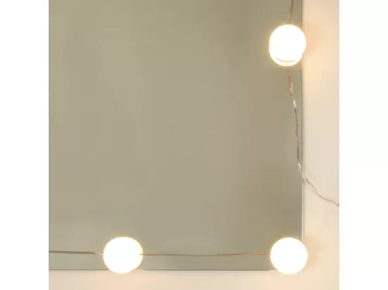 Armoire à miroir avec LED Blanc brillant 90x31,5x62 cm