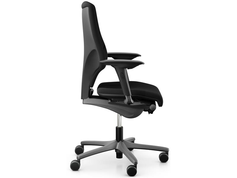 Giroflex Bürostuhl 64 mit Polsterrücken und Armlehnen, Schw Klassischer Arbeitsstuhl ideal für aktives Sitzen