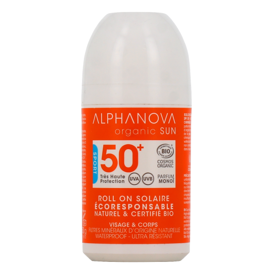 Alphanova Sun Roll on solaire SPF50+ - Waterproof, ultra résistant