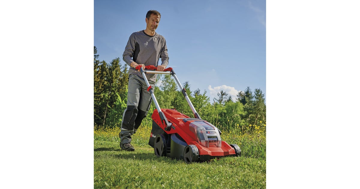 EINHELLAccu Grasmaaier RASARRO 36/42 (2x5,2Ah)  (Rood/zwart, 2x 5.2 Ah PXC accu's en 1x DUO-lader inbegrepen)