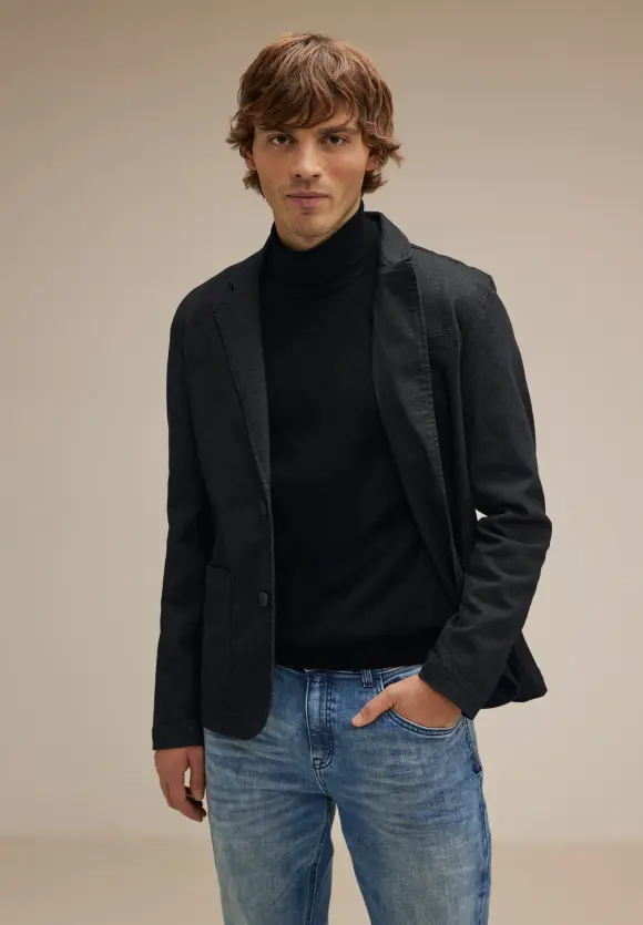 Garment dye Blazer - Black