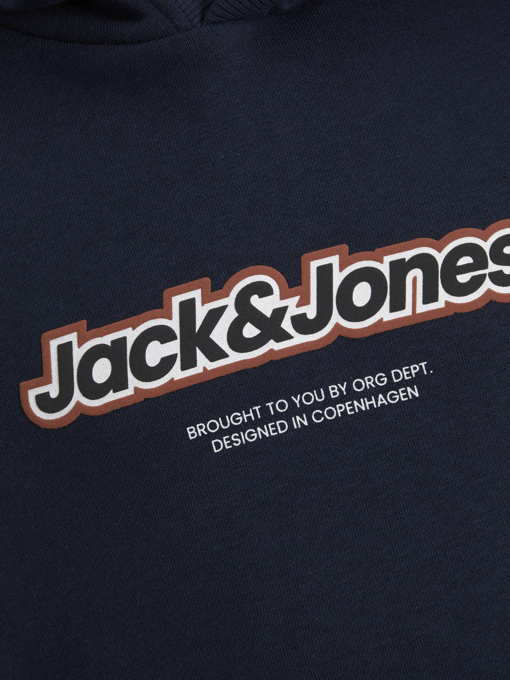 JACK & JONES hoodie JORVESTERBRO NEWTON met logo donkerblauw