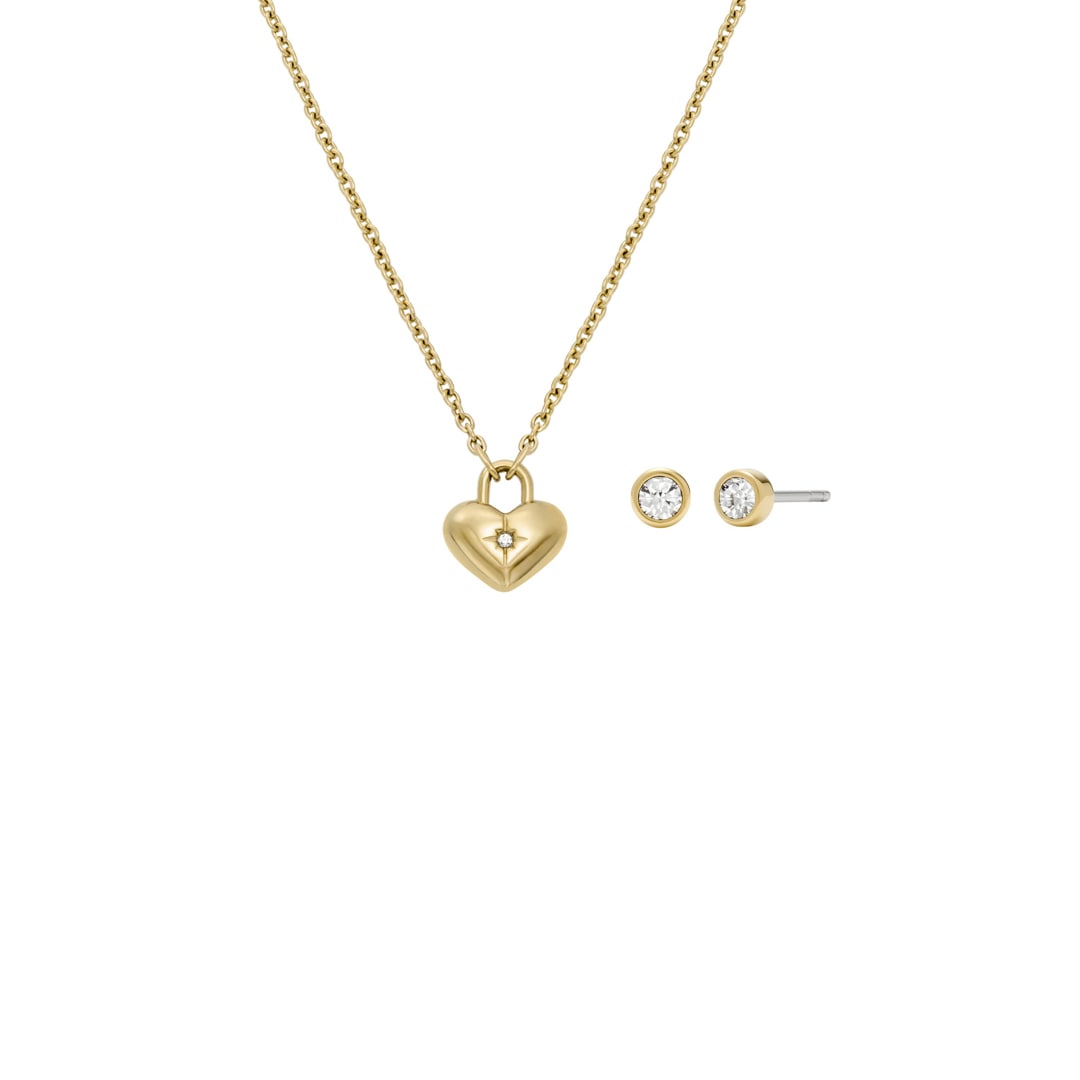 Fossil Damen Schmuckset Heart Goldig
