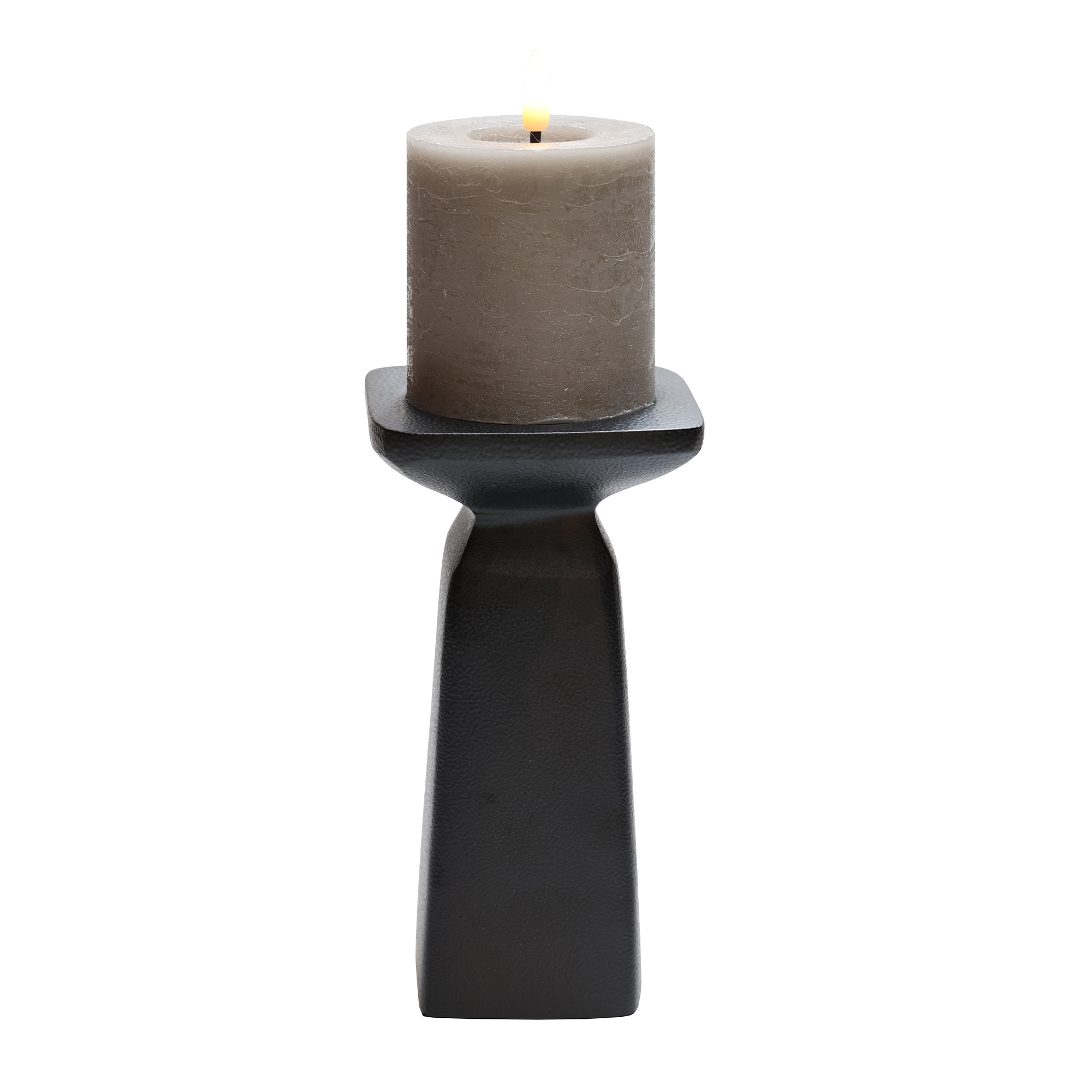 Kandelaar Calama M black L10 x B10 x H18 cm