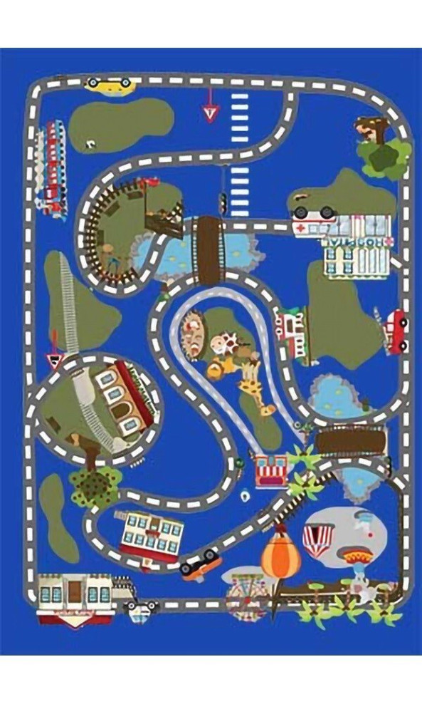 Mani Textile TPS_CIRC00 - Tapis Enfant Circuit de Voiture