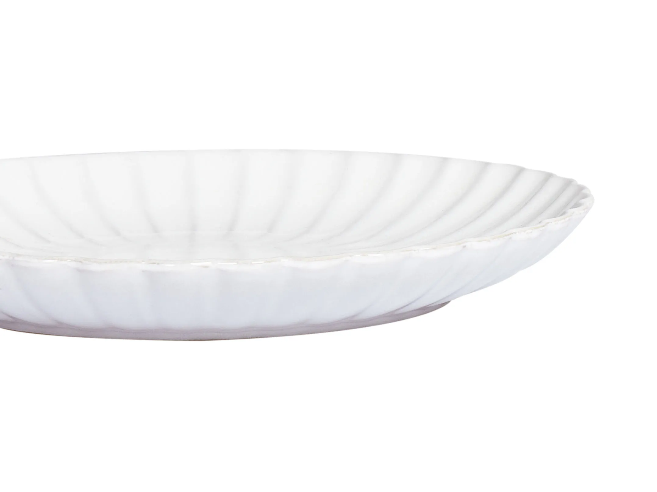 Set van 4 dinerborden NETTLE Steengoed Wit