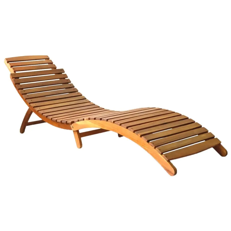 vidaXL - Ligstoel - Bruin - Hout