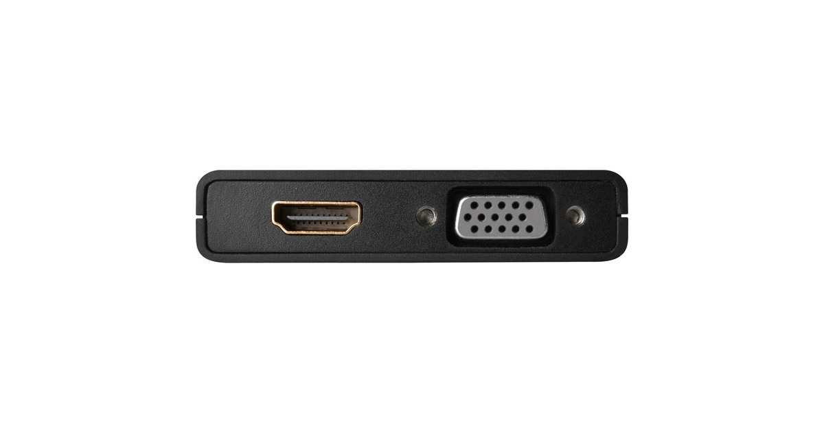 SitecomMini-DisplayPort naar HDMI + VGA 2-in-1 adapter  (Zwart, CN-347)
