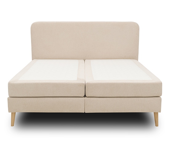 Boxspringbett mit festem Kopfteil, ca. 180 x 200 cm, inkl. Topper