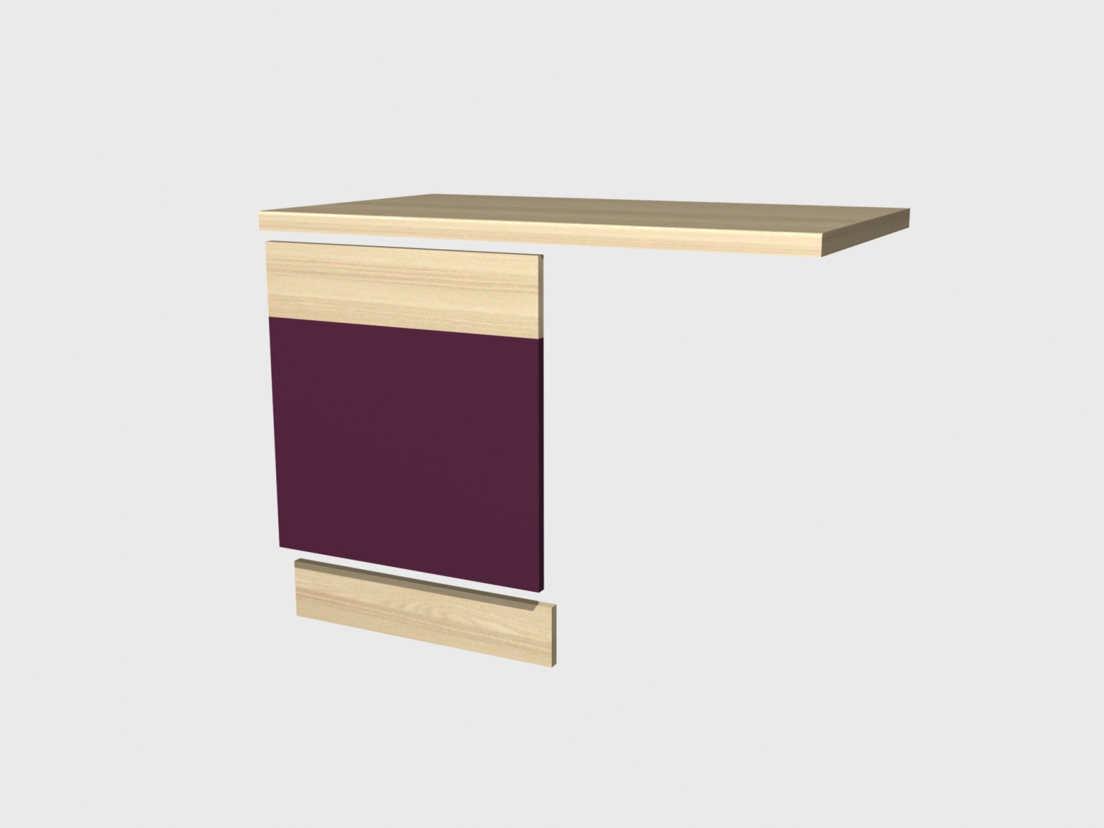 Geschirrspüler-Umbau FOCUS - Akazie - Aubergine - 110 cm