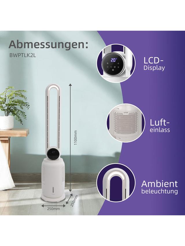 Wohlfühlklima Turmluftkühler 3in1 – Ventilator mit Kühlung & Luftbefeuchter