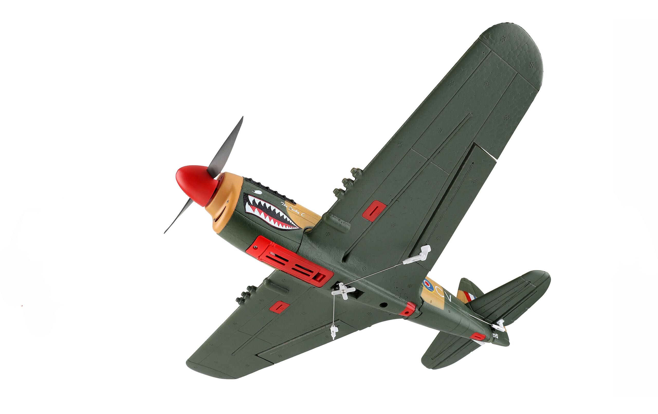 Warbird AMXflight P40 Fighter, Gyro, 4-Kanal, 384 mm, RTFKleines Curtis P40 Warhawk Modell mit Gyro Stabilisierung