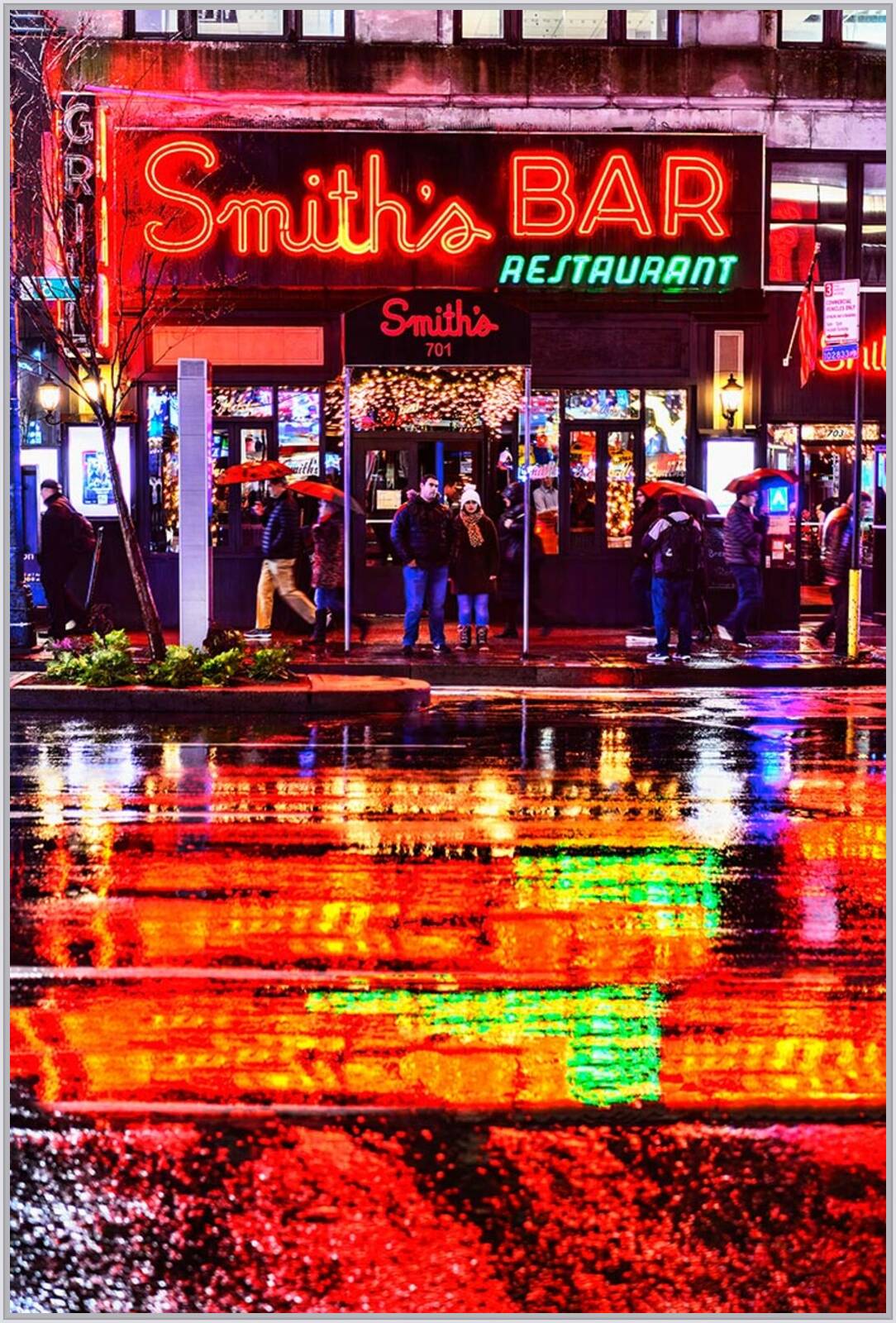 Rainy Night NYC by Mitchell Funk - Limited Edition. Edition of: 150. Signed.