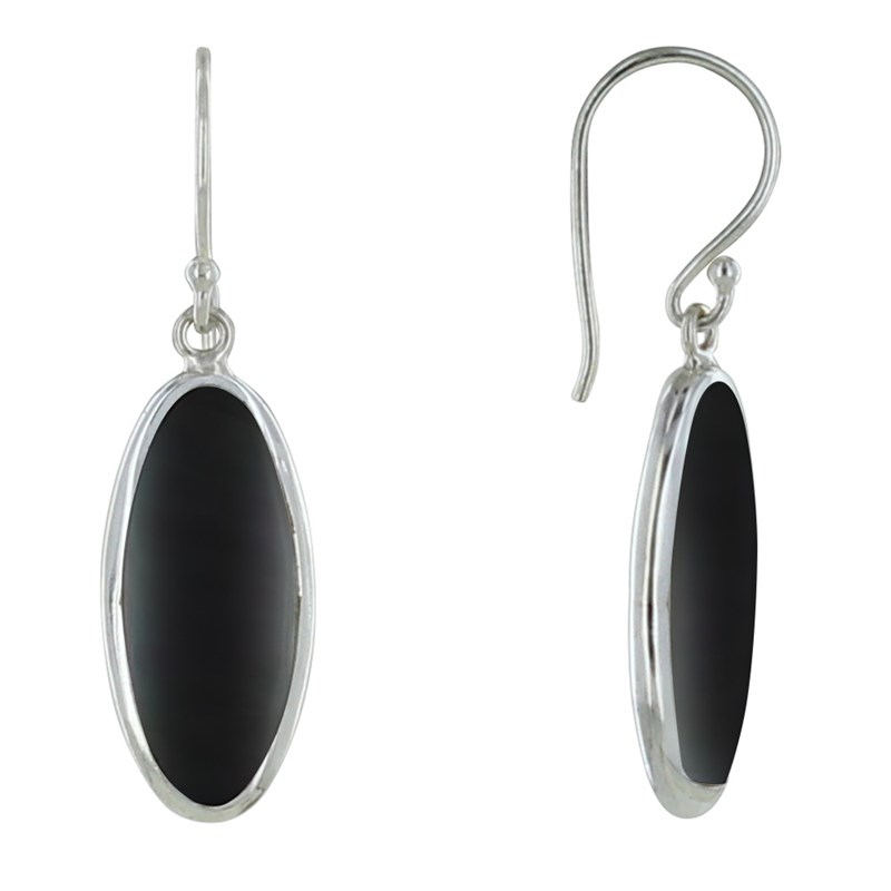 Boucles d'Oreilles Argent Amande Nacre