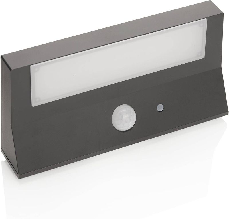 LED Wandlamp Maresia - Donkergrijs - Zonne-energie - Met Sensor