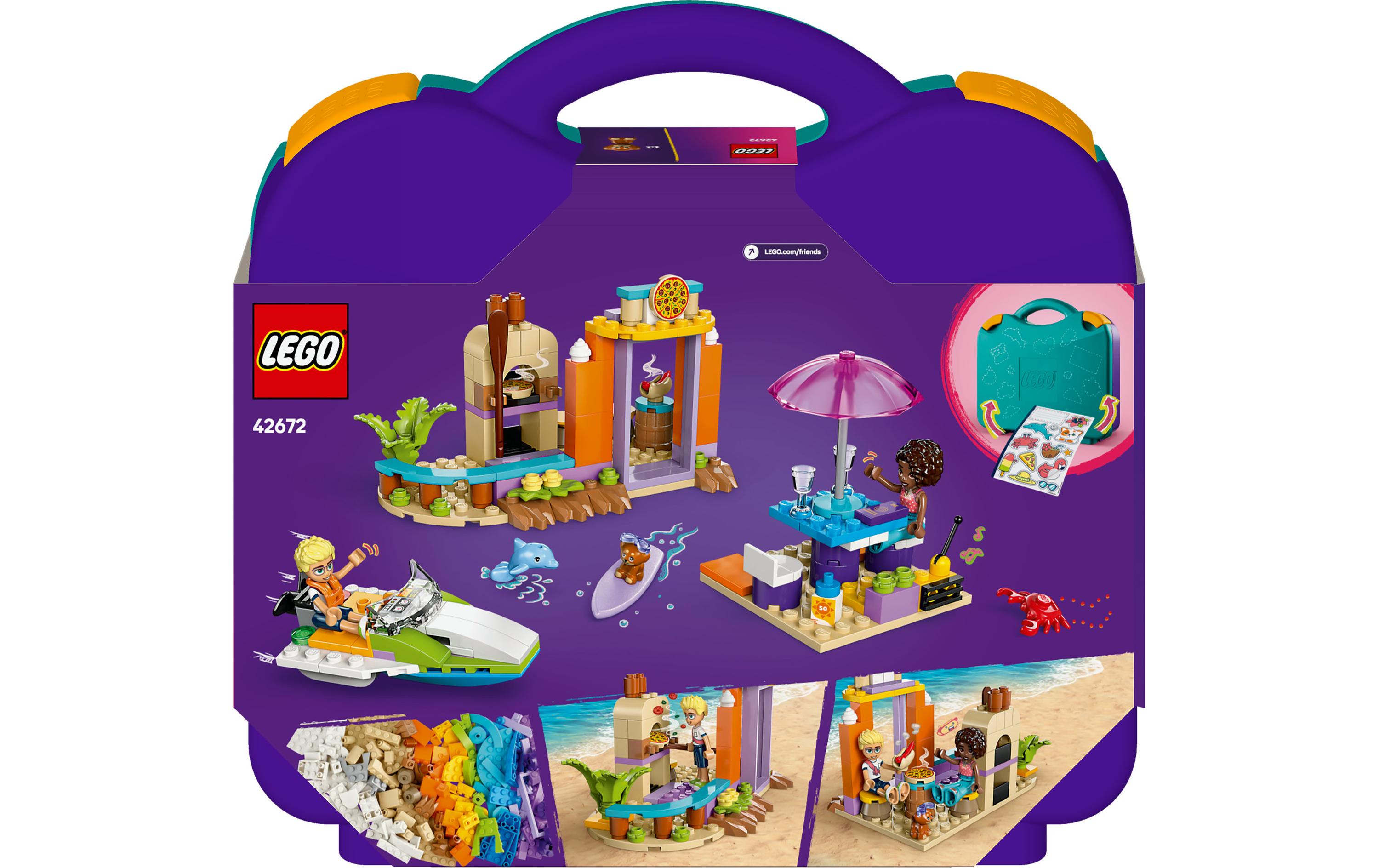 Friends Kreativer Reisekoffer 42672Lego-Set mit cooler baubarer Strandkulisse