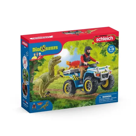 Schleich® 41466 Dinosaurs - Flucht auf Quad vor Velociraptor