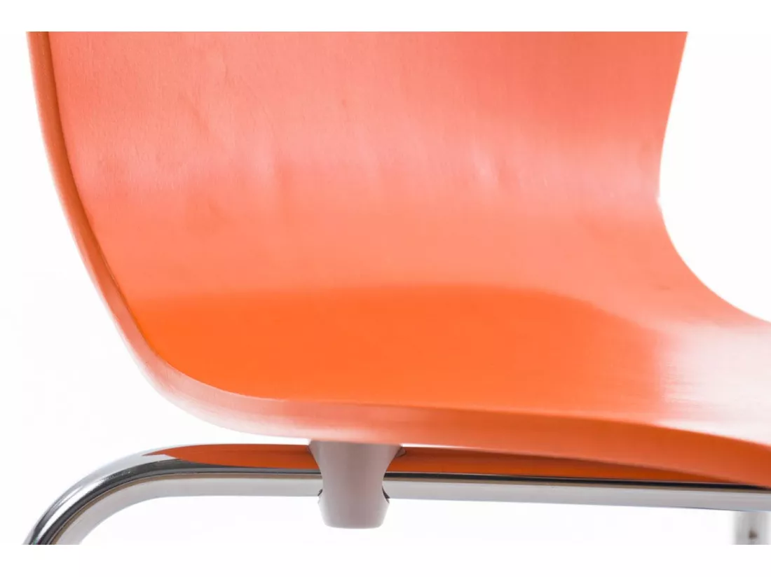 Lot de 8 Chaise de conférence - Bois & Nature - Orange - Aaron