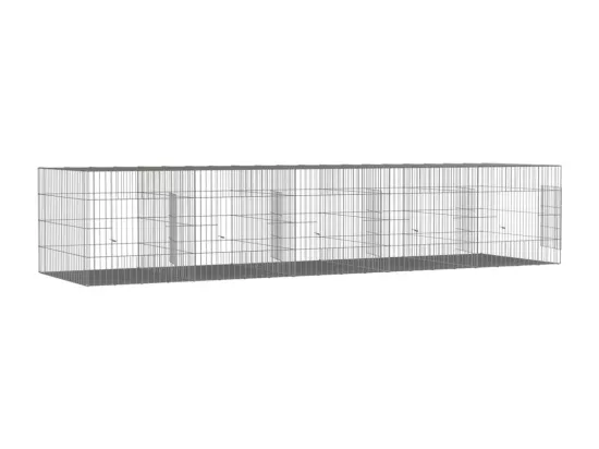 Cage à lapin 5 panneaux 273x79x54 cm Fer galvanisé