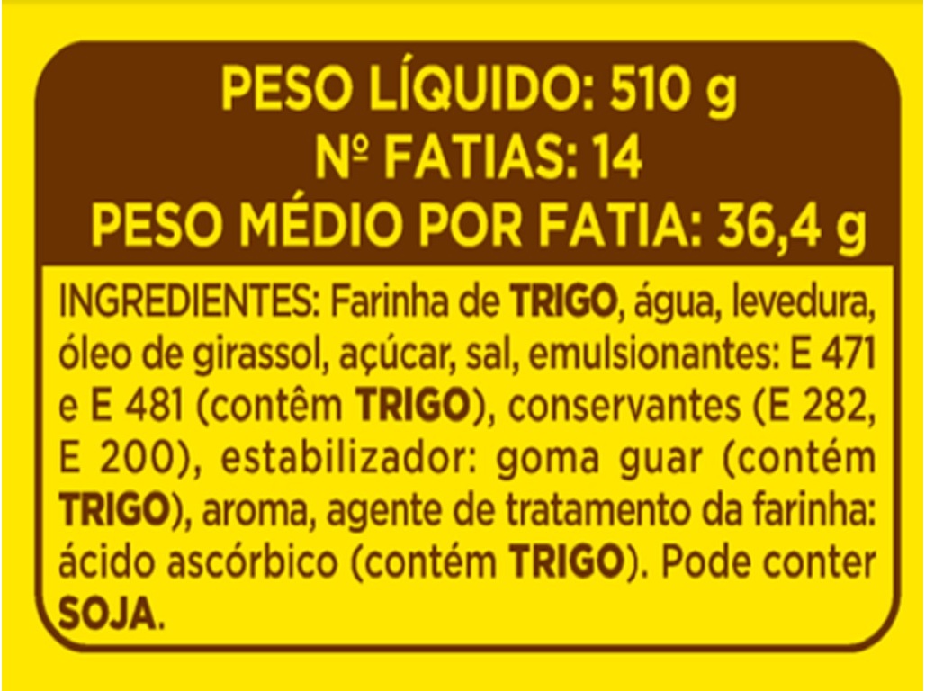 PÃO PANRICO DE FORMA SEM CÔDEA FAMILIAR 650G
