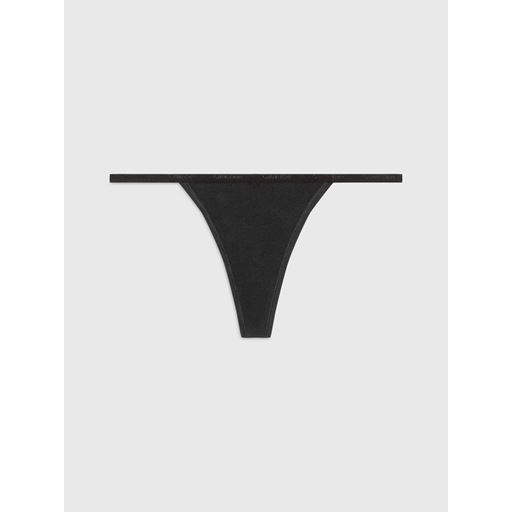 Calvin Klein Ideal Cotton String Thong, Black, XS