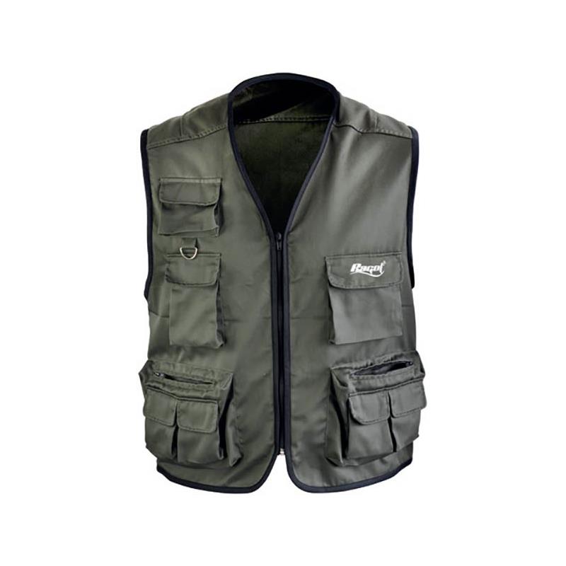 Gilet De Peche Ragot 10 Poches Kaki