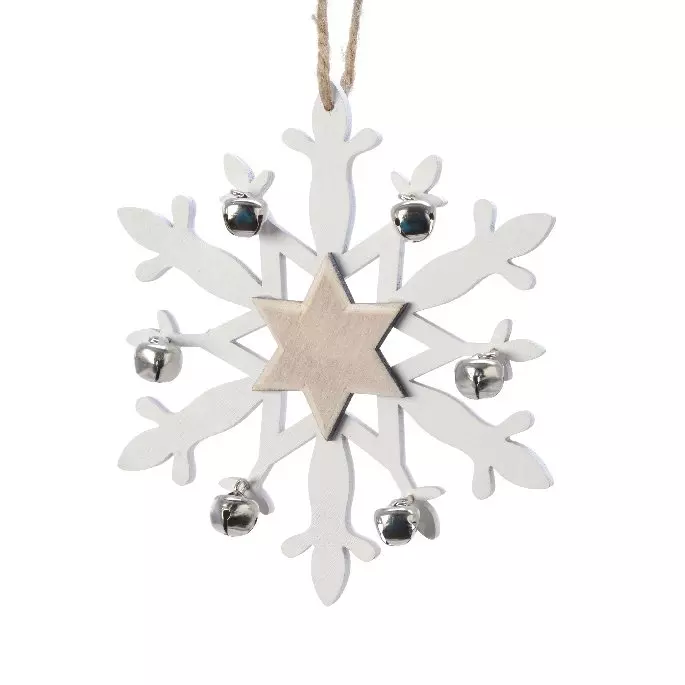 Etoile de Noël à suspendre (H14 cm) Flicka Blanc