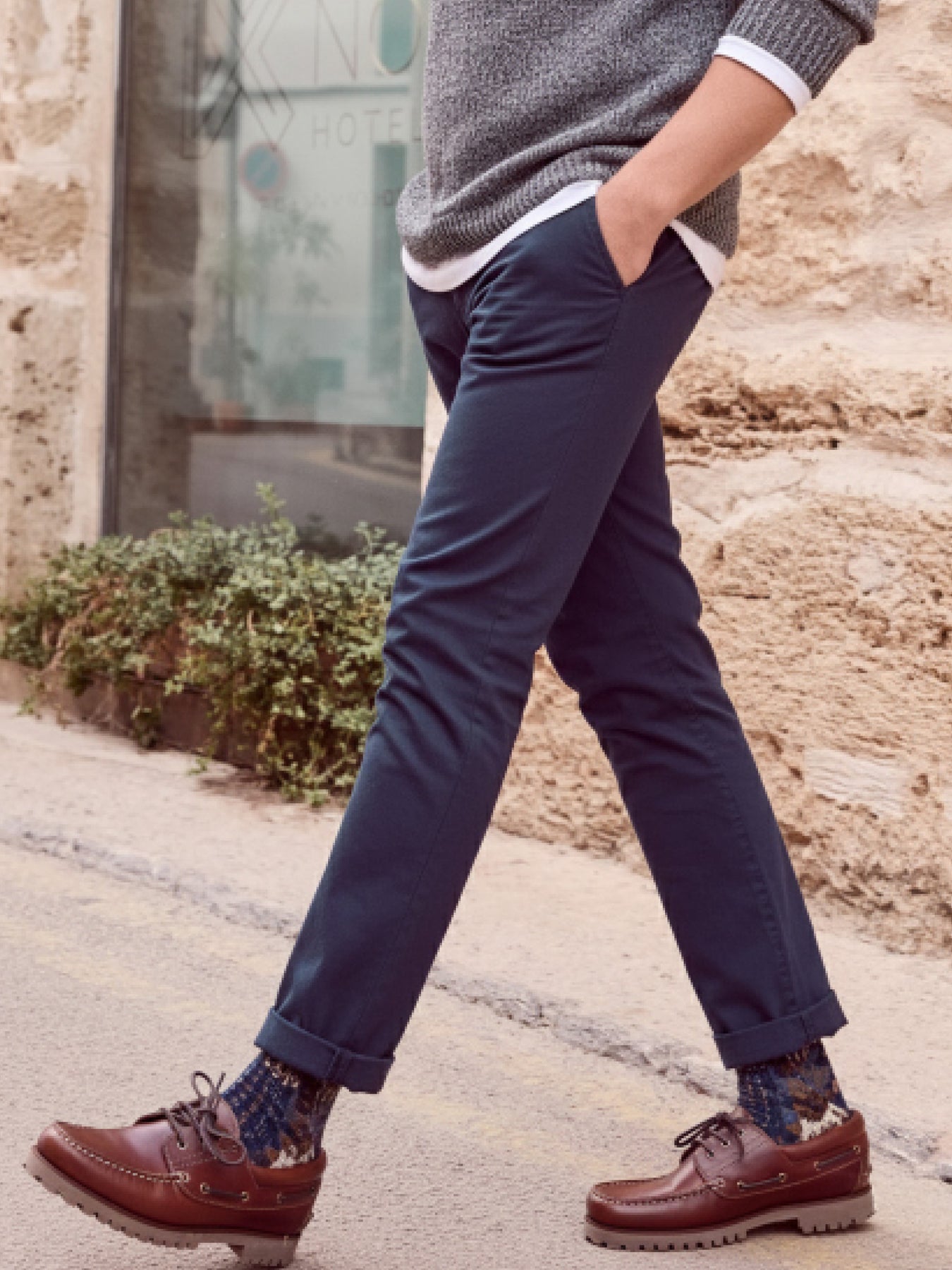 Chino mit Stretchanteil, Comfort Fit