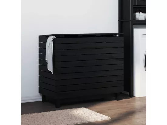 Panier à linge 88,5x44x76 bois massif de pin