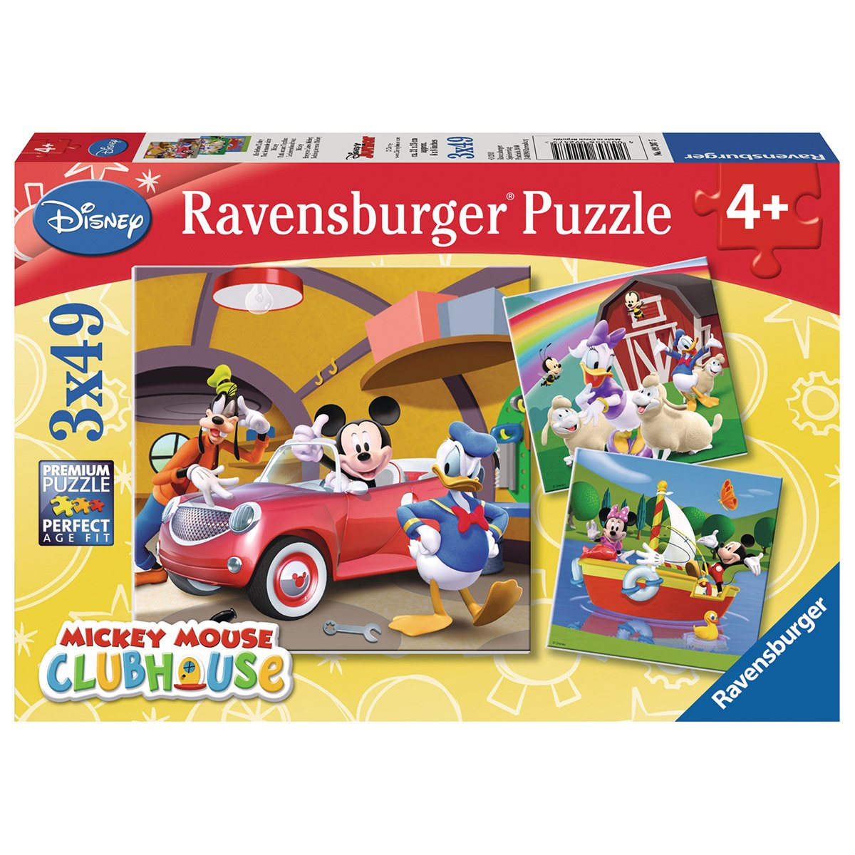 Puzzles 3x49 pièces - Tout le monde aime Mickey -